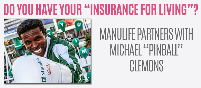 Michael "Pinball" Clemons partners with Manulife
